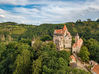 Image showing historical medieval castle Pernstejn, Czech Republic