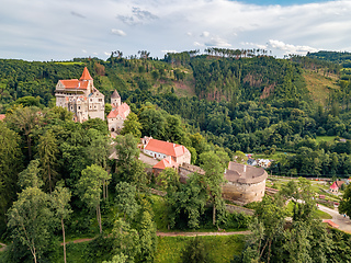 Image showing historical medieval castle Pernstejn, Czech Republic