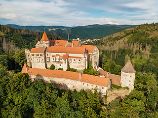 Image showing historical medieval castle Pernstejn, Czech Republic