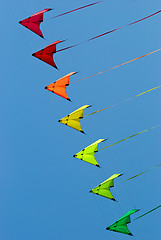 Image showing Stack of stunt kites