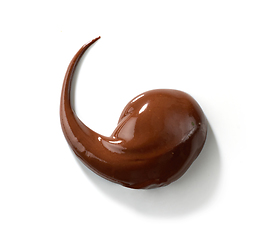 Image showing melted chocolate on white background