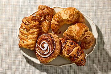 Image showing plate of assorted pastries