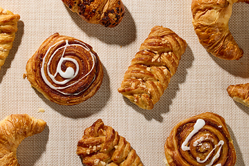 Image showing assorted pastries, top view
