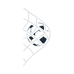 Image showing Soccer Ball In Gate Net Icon