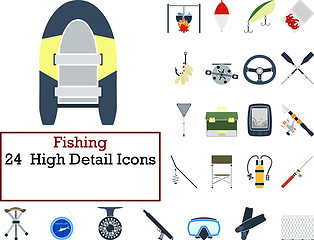 Image showing Fishing Icon Set