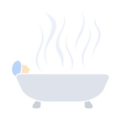 Image showing Woman Lying In Bathtub Icon