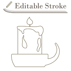 Image showing Candle In Candlestick Icon