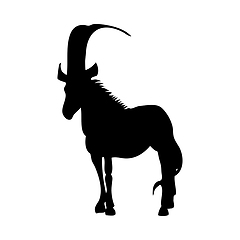 Image showing Black Antelope Silhouette