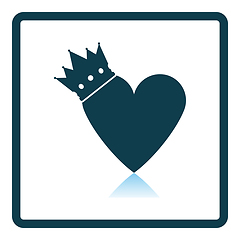 Image showing Valentine Heart Crown Icon