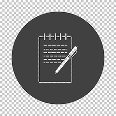 Image showing Notebook With Pen Icon