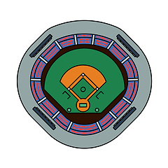 Image showing Baseball Stadium Icon