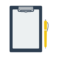 Image showing Icon Of Tablet And Pen