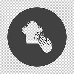 Image showing Clapping Palms To Toque Icon