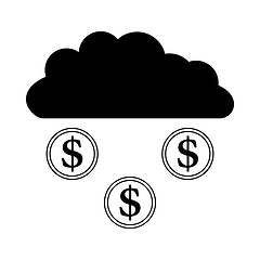 Image showing Coins Falling From Cloud Icon