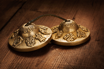 Image showing Tibetan Buddhist tingsha cymbals