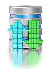 Image showing Hard disk drive data storage database icon symbol