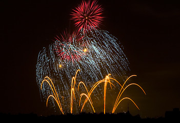 Image showing Fireworks Lighting up the Sky