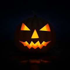 Image showing Jack-o'-lantern halloween pumpkin