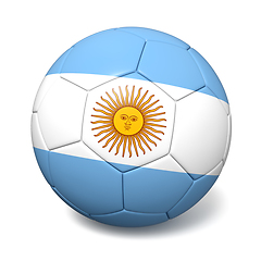 Image showing Soccer footbal ball with Argentina flag