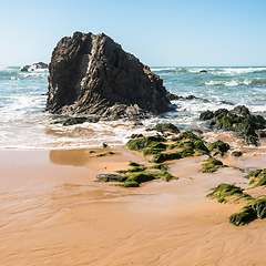 Image showing Beach with rocks in Almograve