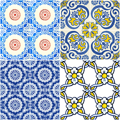 Image showing Vintage ceramic tiles