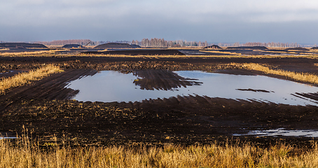 Image showing real peat quarries