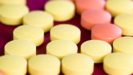 Image showing a group of multicolored tablets