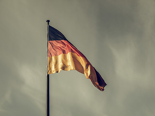 Image showing Vintage looking German flag