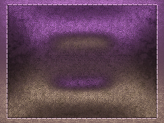 Image showing Leather stitched texture or background purple and brown