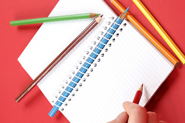 Image showing Pencil and agenda