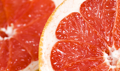 Image showing red grapefruit, close-up