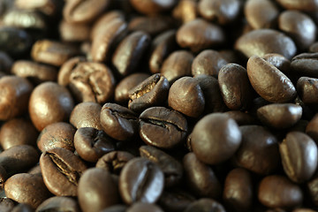 Image showing Fragrant fried coffee beans 