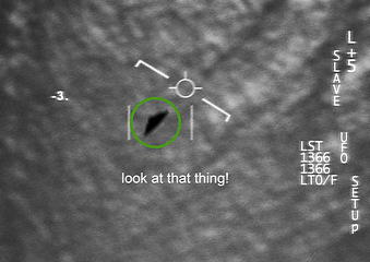 Image showing Satellite image, UFO spaceship and overlay text at night with FBI investigation and alien evidence. Surveillance, photo and area 51 recording of flying saucer and survey for mystery object in sky