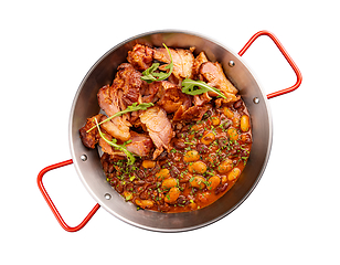 Image showing Bean stew with smoked pork hock