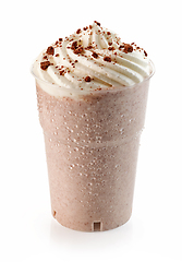 Image showing milkshake with blended chocolate cookies and whipped cream