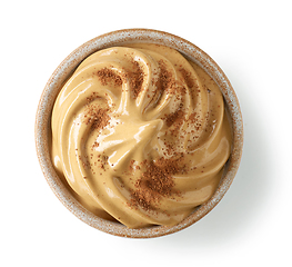 Image showing whipped caramel and coffee mousse dessert