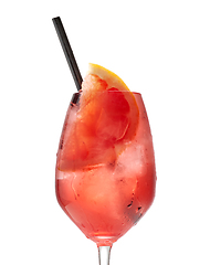 Image showing glass of grapefruit spritz cocktail