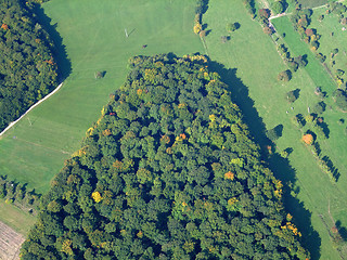 Image showing Aerial view of a german forest