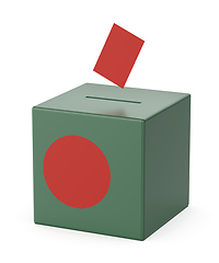 Image showing Ballot box with the flag of Bangladesh