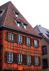 Image showing Typical half timbered house at Obernai - Alsace 