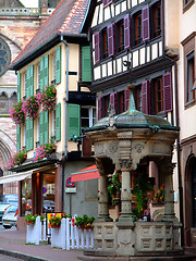 Image showing Square in the street at Obernai 