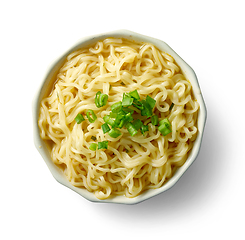 Image showing bowl of boiled noodles
