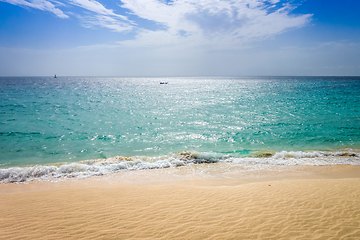 Image showing Ponta preta beach and dune in Santa Maria, Sal Island, Cape Verd