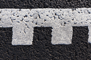 Image showing modern white road markings