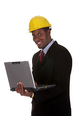 Image showing businessman with laptop 