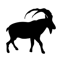 Image showing Bearded Goat Silhouette