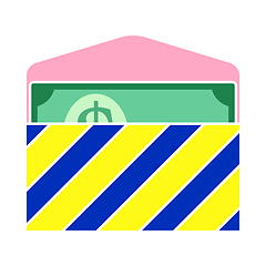 Image showing Birthday Gift Envelop Icon With Money