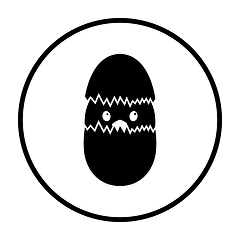 Image showing Easter Chicken In Egg Icon