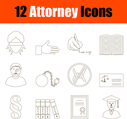 Image showing Attorney Icon Set