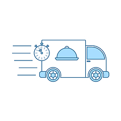 Image showing Fast Food Delivery Car Icon